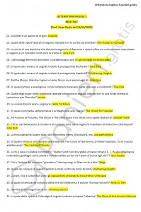 Paniere di Letteratura inglese 3 - Multiple - Lingue e lett. straniere - eCampus