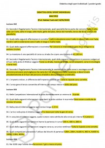 Paniere di Didattica degli sport individuali - Multiple - Scienze motorie - eCampus