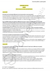 Paniere di Economia politica - Aperte - Giurisprudenza - eCampus