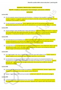 Paniere di Filosofia e pratica delle scienze educative - Master "Il bullismo" - eCampus