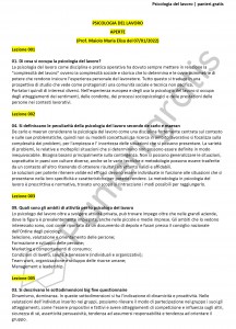 Paniere di Psicologia del lavoro - Aperte - Scienze e tecniche psicologiche - eCampus