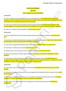 Paniere di Psicologia dinamica - Multiple - Scienze e tecniche psicologiche - eCampus
