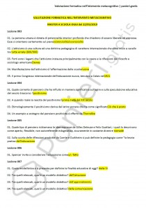 Paniere di Valutazione formativa nell’intervento metacognitivo - Master "A scuola oggi" - eCampus