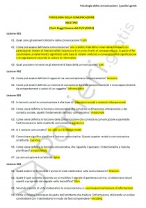 Paniere di Psicologia della comunicazione - Multiple - Scienze e tecniche psicologiche - eCampus