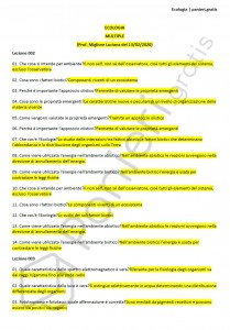 Paniere di Ecologia - Multiple - Scienze biologiche - eCampus