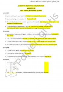 Paniere di Calcolatori elettronici e sistemi operativi - Multiple - Ingegneria informatica - eCampus