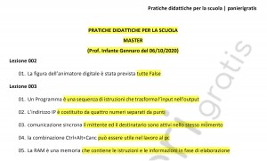 Paniere di Pratiche didattiche per la scuola - Multiple - Master - eCampus