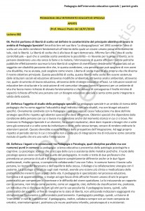 Paniere di Pedagogia dell’intervento educativo speciale - Aperte - eCampus