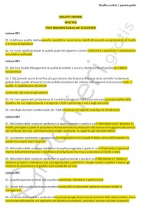 Paniere di Quality control - Multiple - Ingegneria industriale - eCampus