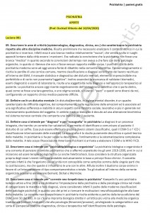 Paniere di Psichiatria - Aperte - Scienze e tecniche psicologiche - eCampus