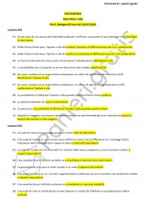 Paniere di Psicometria - Multiple - Scienze e tecniche psicologiche - eCampus
