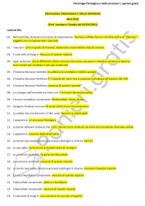 Paniere di Psicologia fisiologica e delle emozioni - Multiple - Scienze psicologiche - eCampus