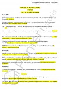 Paniere di Sociologia dei processi economici - Multiple - Scienze della comunicazione - eCampus