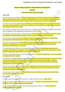 Paniere di Progettazione, processi e comportamenti organizzativi - Multiple - eCampus