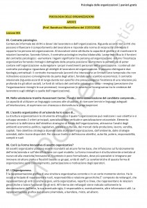 Paniere di Psicologia delle organizzazioni - Aperte - Scienze e tec. psicologiche - eCampus