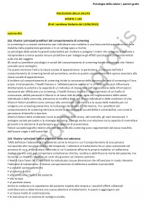 Paniere di Psicologia della salute - Aperte - Scienze e tecniche psicologiche - eCampus