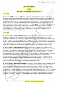 Paniere di Sociologia generale - Aperte - Scienze pedagogiche - eCampus