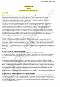 Paniere di Farmacologia - Aperte - Scienze biologiche - eCampus