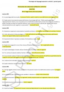 Paniere di Psicologia dei linguaggi espressivi e artistici - Multiple - Psicologia - eCampus