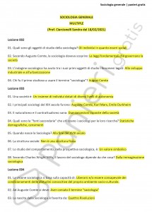 Paniere di Sociologia generale - Multiple - Master - eCampus