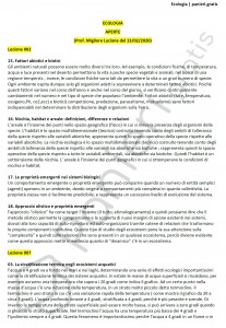 Paniere di Ecologia - Aperte - Scienze biologiche - eCampus