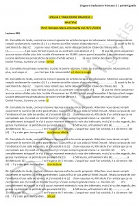 Paniere di Lingua e traduzione francese 2 - Multiple - Lingue e culture europee - eCampus