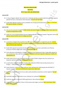 Paniere di Biologia molecolare - Multiple - Scienze biologiche - eCampus