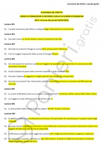 Paniere di Economia del diritto - Multiple - Corso di formazione in scienze economiche