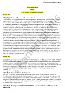 Paniere di Fitness e wellness - Aperte - Scienze dell'esercizio fisico per il benessere