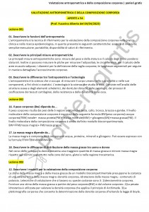 Paniere di Valutazione antropometrica della composizione corporea - Aperte - eCampus