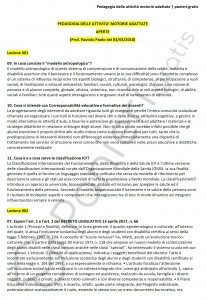 Paniere di Pedagogia delle attività motorie adattate - Aperte - eCampus