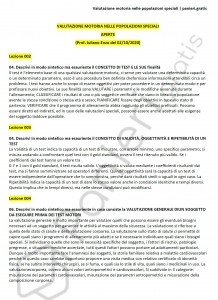Paniere di Valutazione motoria nelle popolazioni speciali - Aperte - eCampus