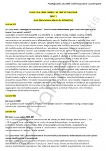 Paniere di Psicologia della disabilità e dell'integrazione - Aperte - eCampus