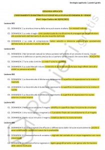 Paniere di Geologia applicata - Master A28