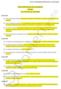 Paniere di Teoria e metodologia dell’allenamento - Master Insegnamento dell'attività motorio