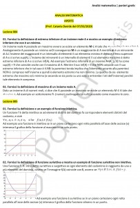 Paniere di Analisi matematica - Aperte - Ingegneria industriale - eCampus