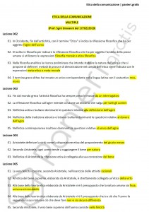 Paniere di Etica della comunicazione - Multiple - Scienze della comunicazione - eCampus