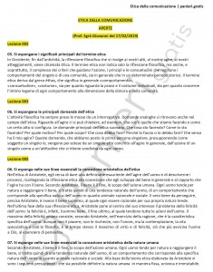 Paniere di Etica della comunicazione - Aperte - Scienze della comunicazione - eCampus