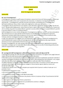 Paniere di Tecniche investigative - Aperte - Servizi giuridici - eCampus