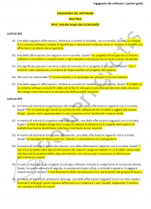 Paniere di Ingegneria del software - Multiple - Ingegneria informatica - eCampus