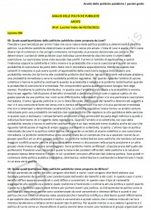 Paniere di Analisi delle politiche pubbliche - Aperte - Scienze politiche - eCampus
