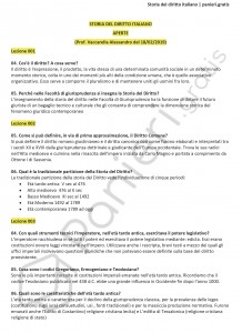 Paniere di Storia del diritto italiano - Aperte - Servizi giuridici - eCampus