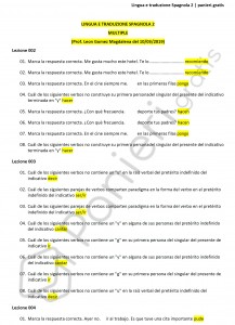 Paniere di Lingua e traduzione spagnola 2 - Multiple - eCampus
