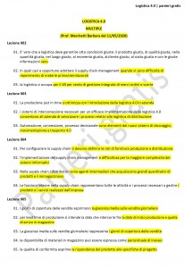 Paniere di Logistica 4.0 - Multiple - Ingegneria industriale - eCampus