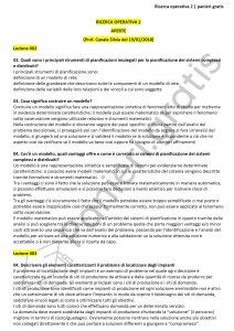 Paniere di Ricerca operativa 2 - Aperte - Ingegneria informatica - eCampus