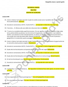 Paniere di Geografia umana - Multiple - Master classe di concorso