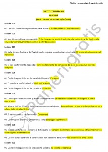 Paniere di Diritto commerciale - Multiple - L'insegnamento delle materie giuridico-economiche