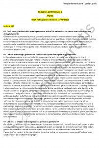 Paniere di Filologia germanica 1-2 - Aperte - Lingue e culture europee - eCampus