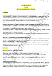 Paniere di Economia politica - Aperte - Servizi giuridici - eCampus