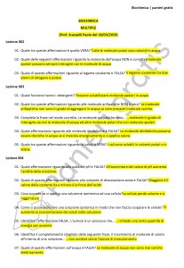 Paniere di Biochimica - Multiple - Scienze motorie - eCampus